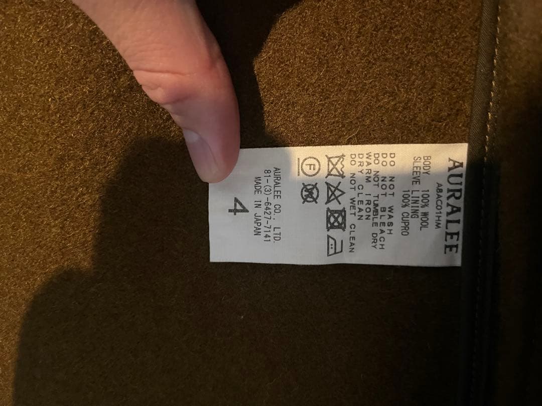 AURALEE DUFFLE COAT オーラリー ダッフル 18AW サイズ4