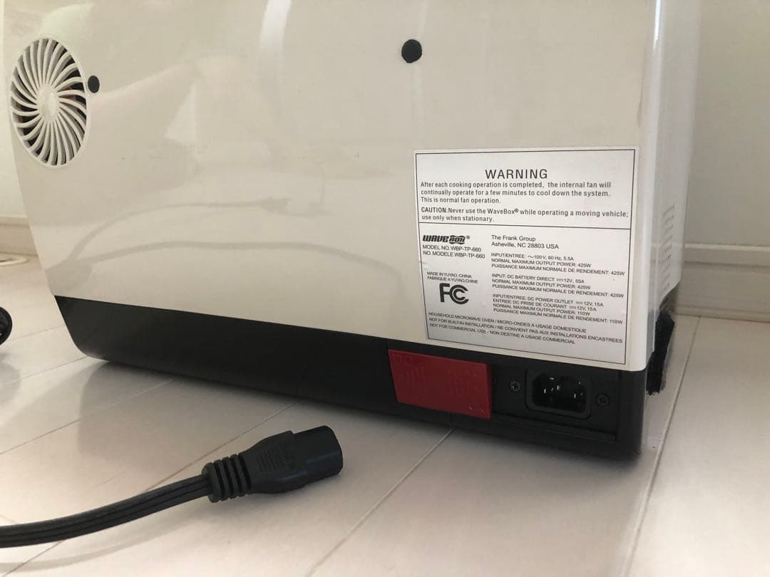 ポータブル電子レンジ WAVE BOX ウェーブボックス キャンピングカー車中泊