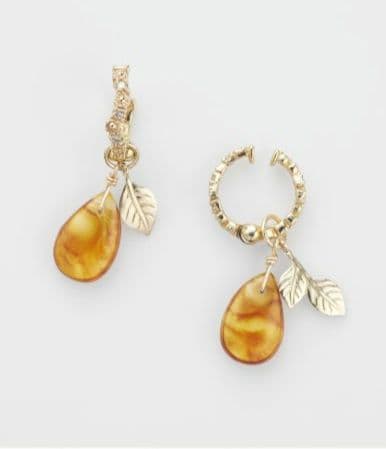 ☆未使用☆agete アンバー ピアスチャーム