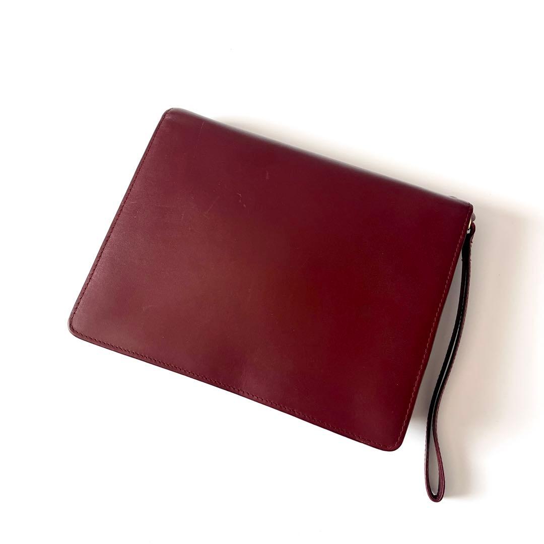 カルティエ　マストライン　クラッチバッグ　セカンドバッグ　カーフレザー　ゴールド