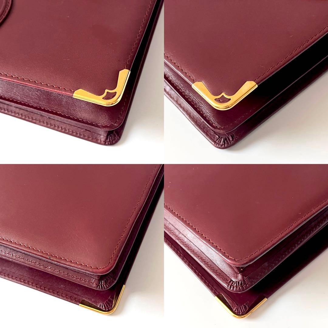 カルティエ　マストライン　クラッチバッグ　セカンドバッグ　カーフレザー　ゴールド