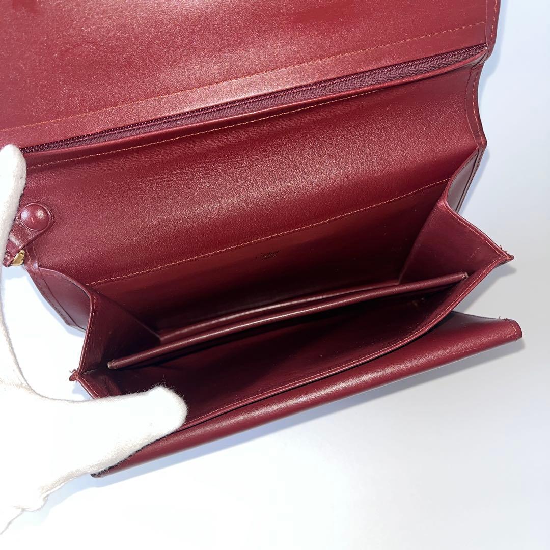 カルティエ　マストライン　クラッチバッグ　セカンドバッグ　カーフレザー　ゴールド