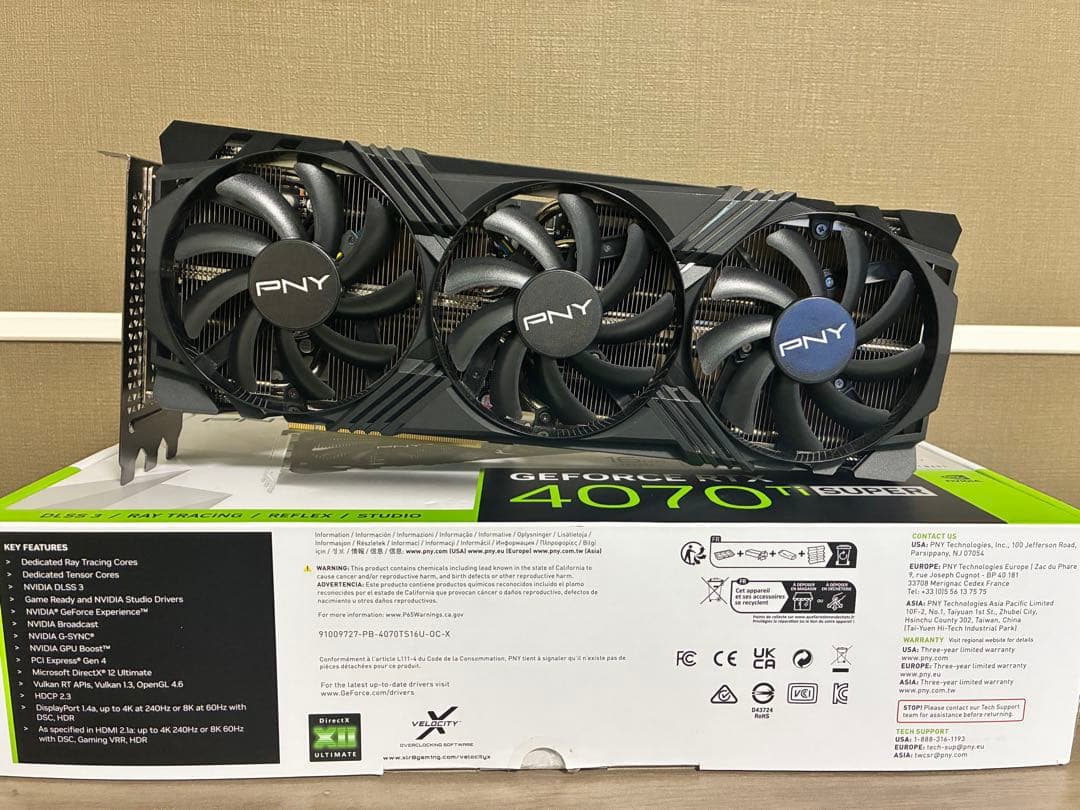 グラフィックボード・グラボ・ビデオカード PNY RTX 4070 Ti SUPER 16GB VERTO OC 3FAN
