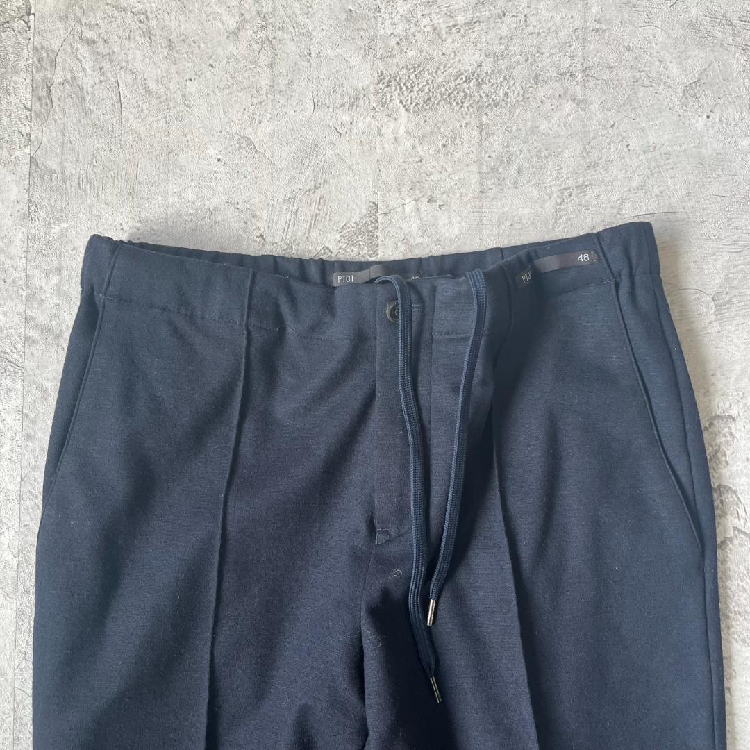 極美品 PT01 PREPPY FIT トラベル ストレッチ スラックス 46