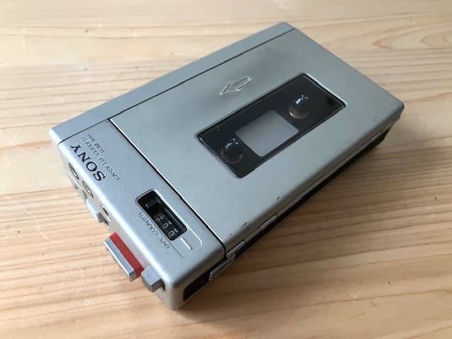 超希少品 整備済完全動作品 SONY TCM-100 プレスマン シルバー