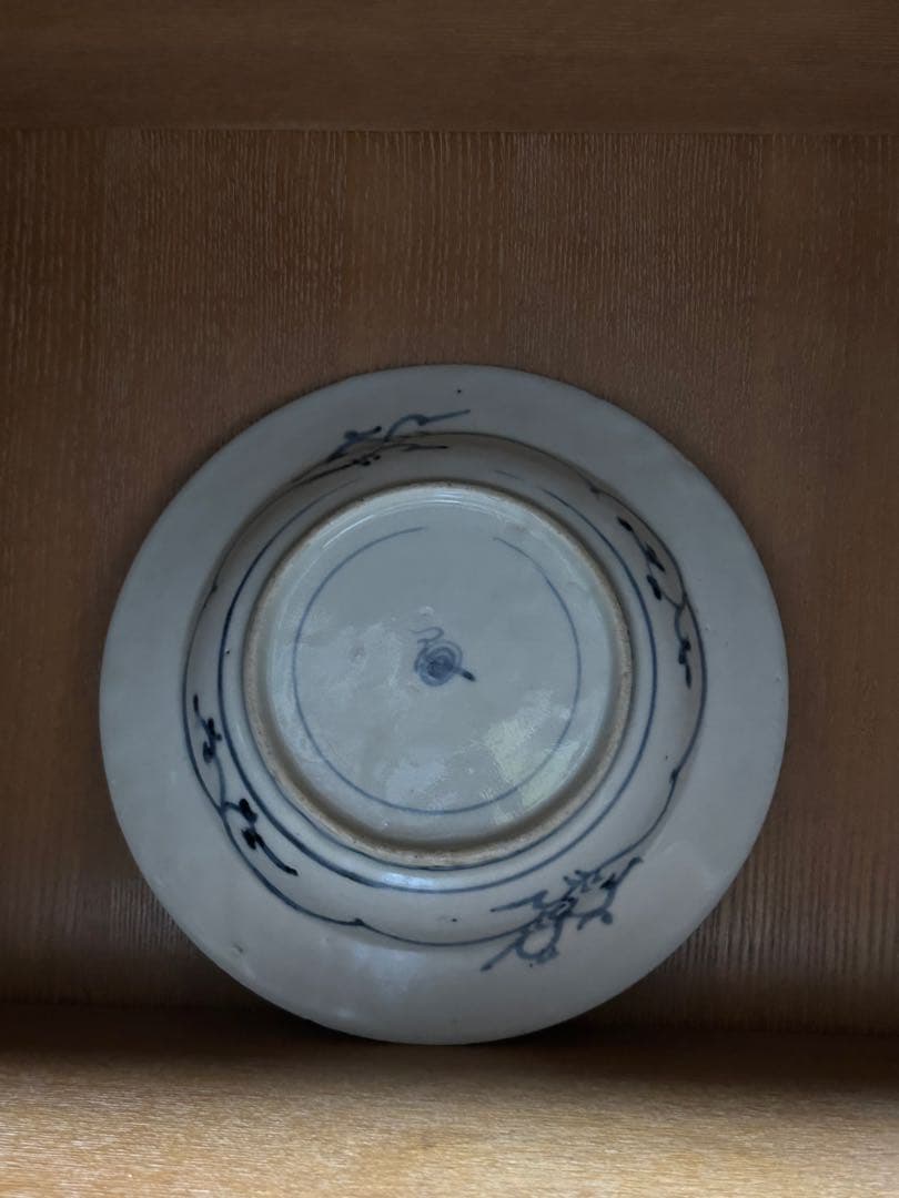 古伊万里　染付　皿　かぶ