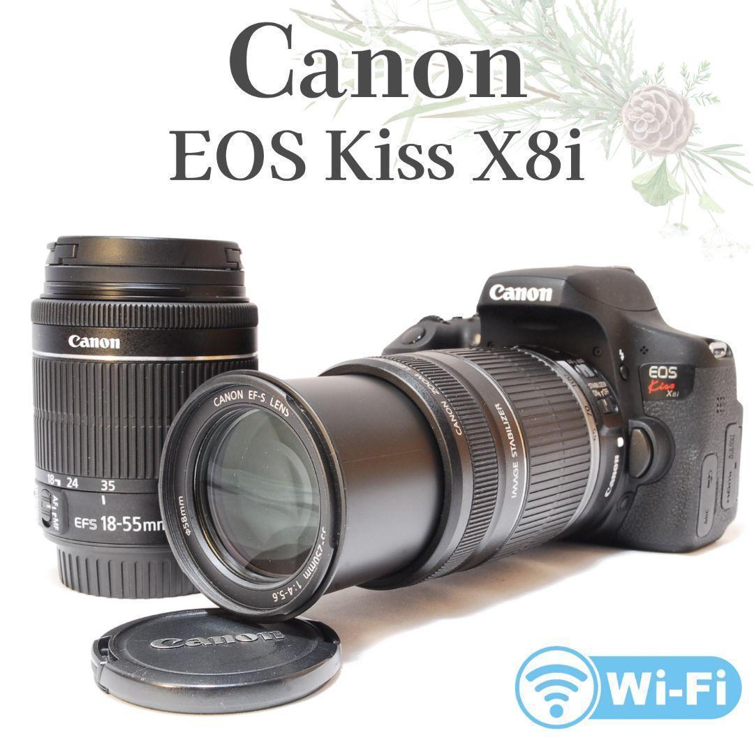 美品✨超高画質✨Canon EOS KissX8i✨ダブルレンズ Wi-Fi対応