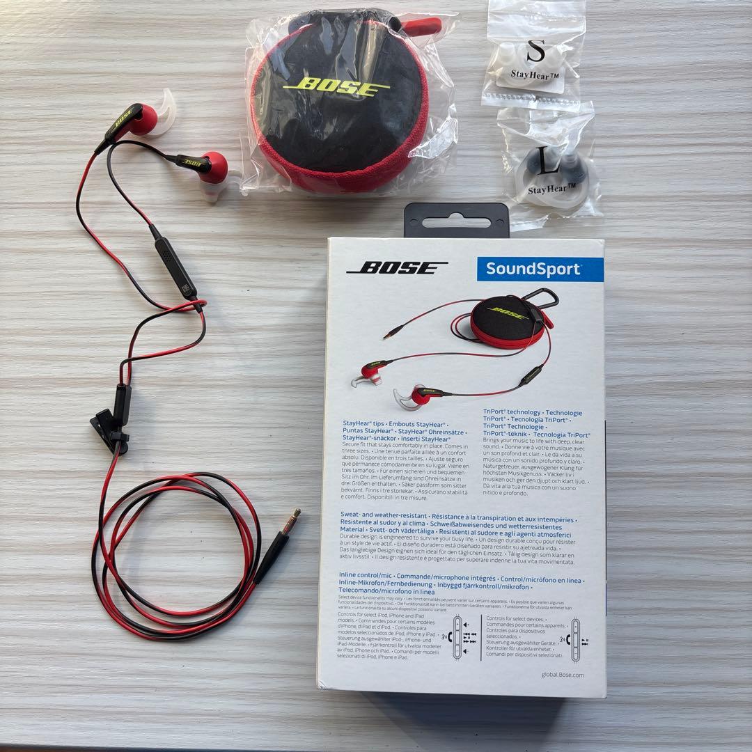 Bose SoundSport イヤホン レッド