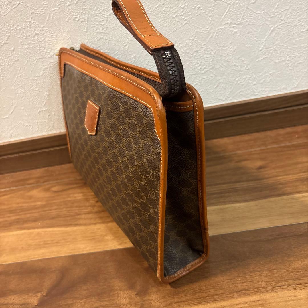 極美品☆【CELINE】セリーヌ セカンドバッグ マカダム柄 PVC/レザー