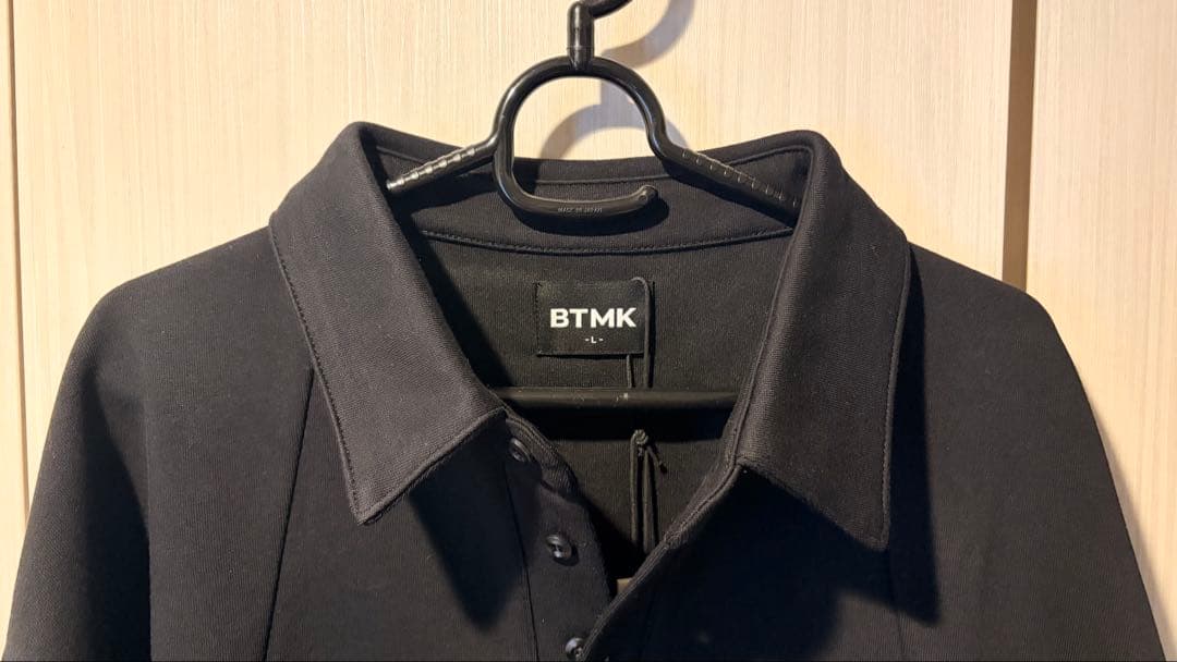 BTMK SWEAT POLO（黒長袖スウェットポロ）