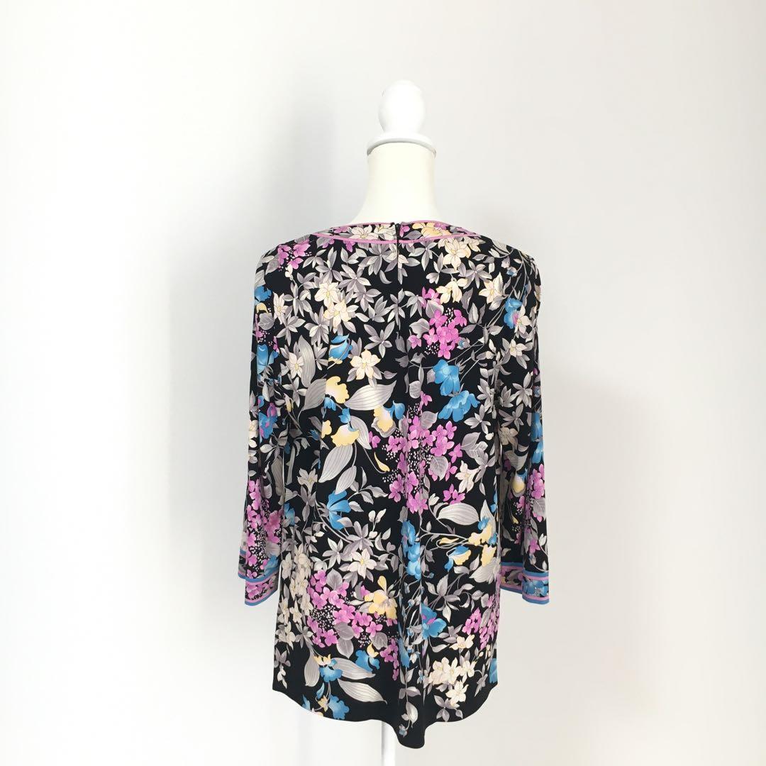 近年美品　LEONARD レオナール　カンカン　ストレッチ　チュニック　42