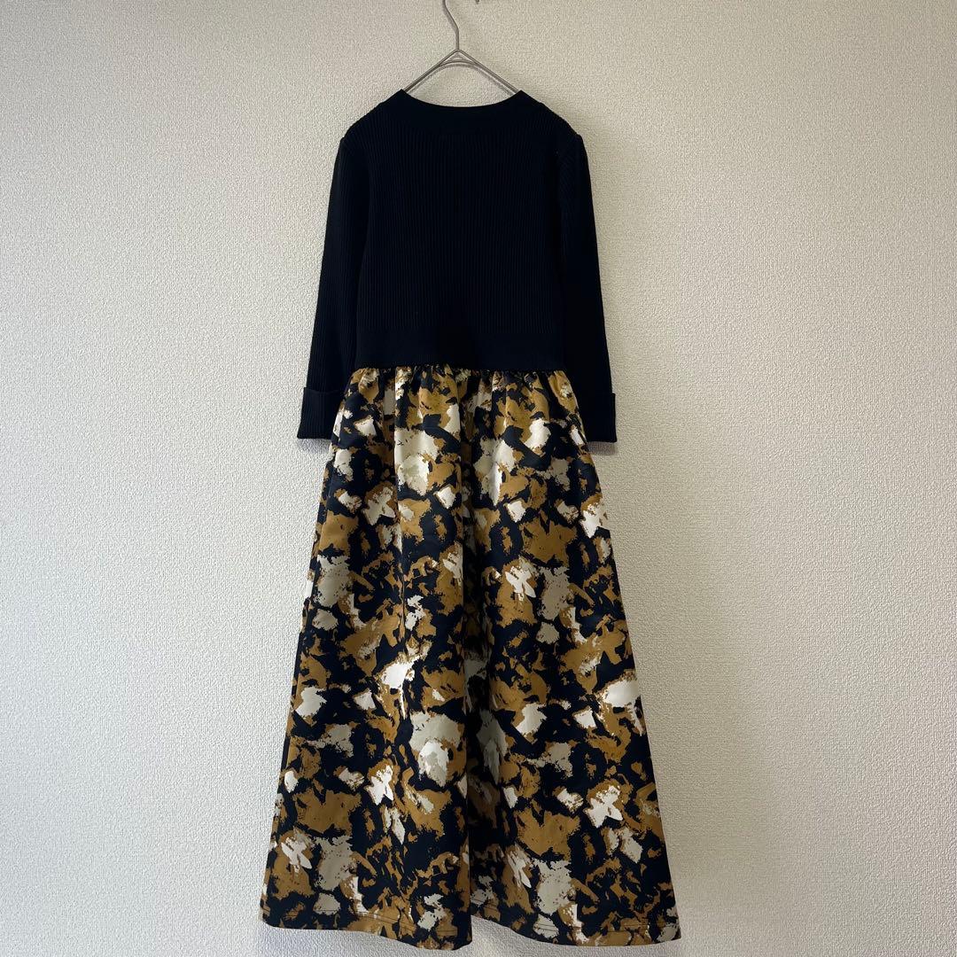 【極美品】BARNEYS NEW YORK ドッキングワンピース　M 異素材