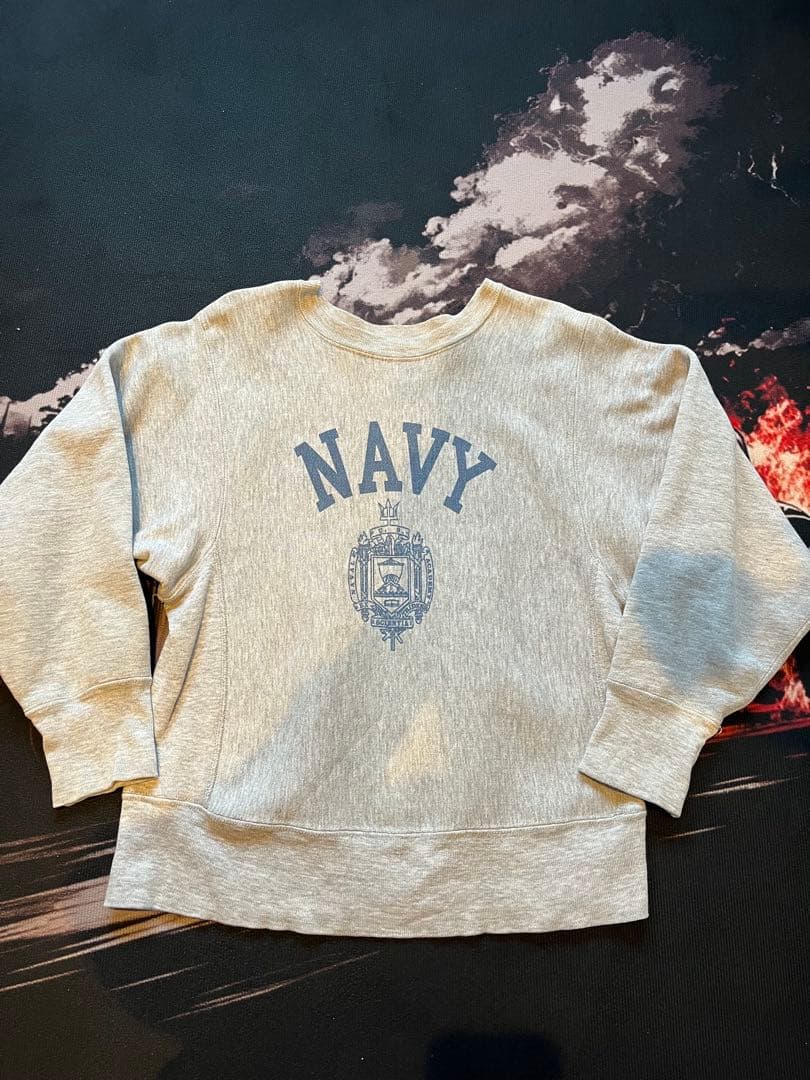 80s champion リバースウィーブ usnavy 染み込み usa製