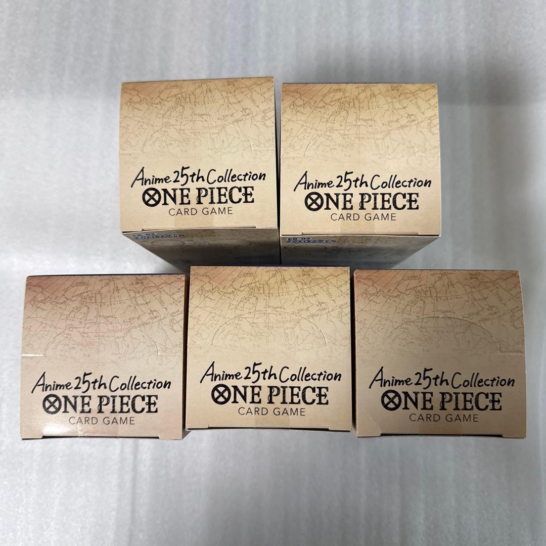 ワンピカード　Anime 25th Collection 5box テープ付き