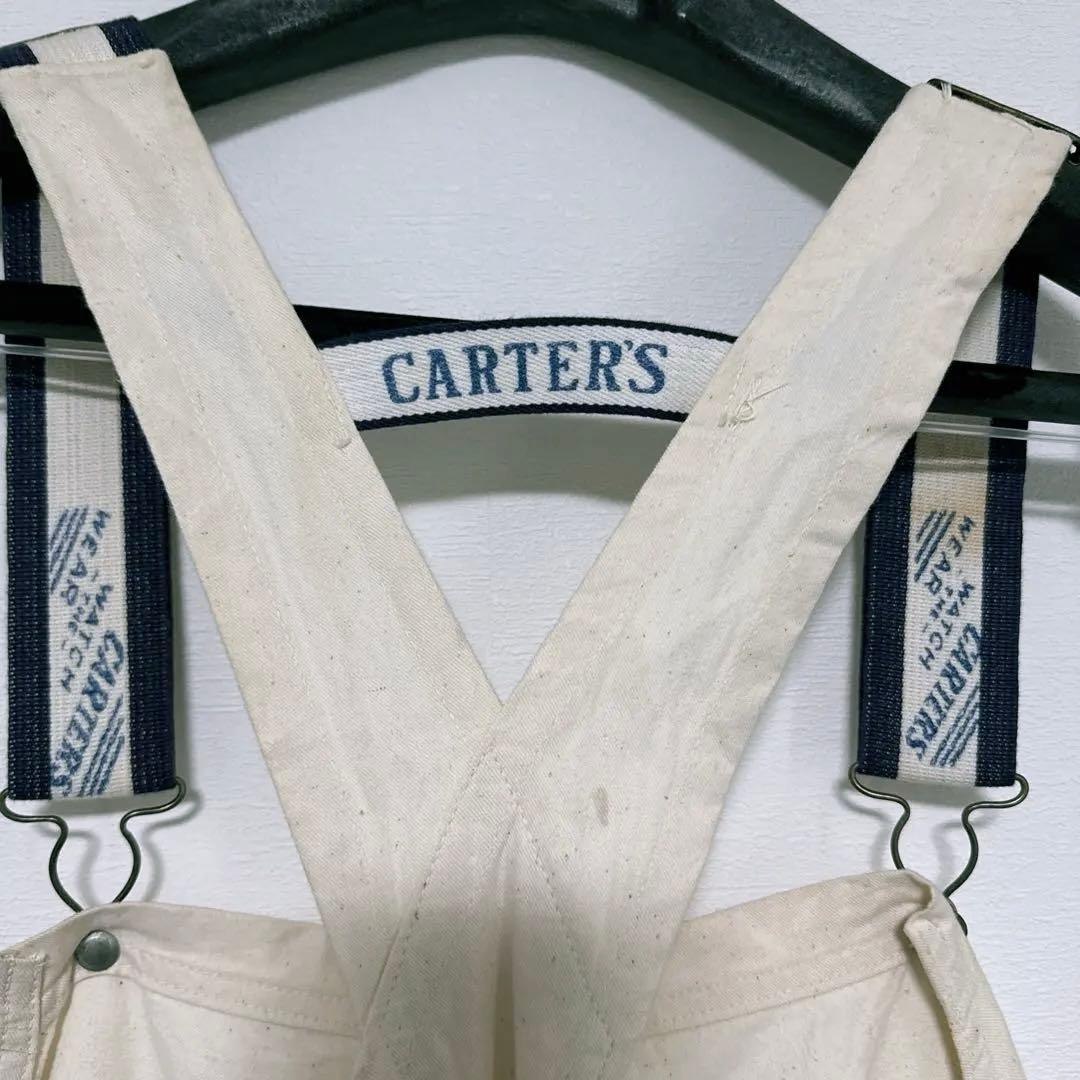 カーターズ　Carters オーバーオール　エプロン　ダブルニー　キナリ　生成