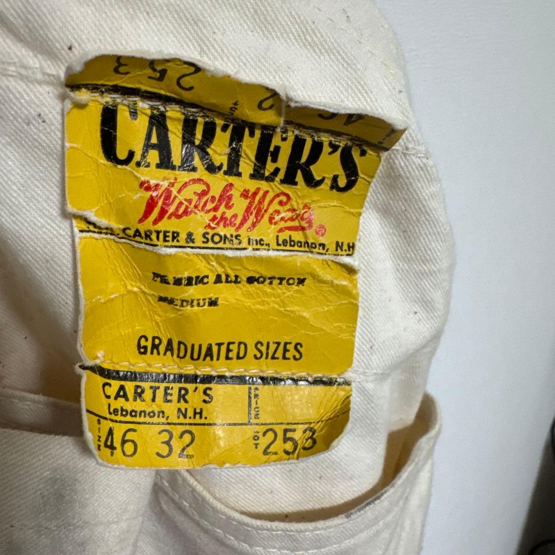 カーターズ　Carters オーバーオール　エプロン　ダブルニー　キナリ　生成