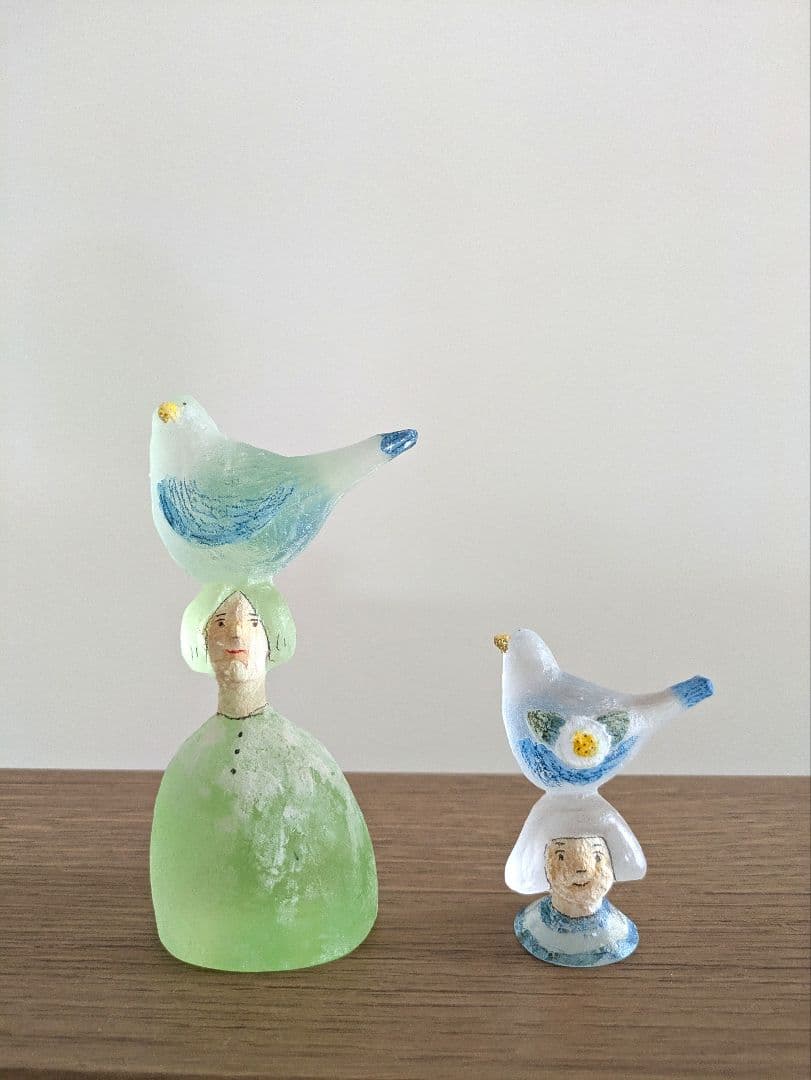 安達知江　ハンドメイド ガラスオブジェ girl　ガール　大