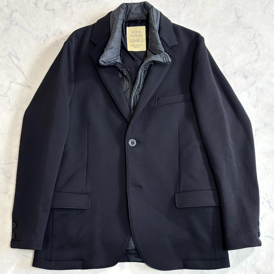 希少 タトラス ダウンライナー 3way テーラードジャケット 黒 04 ts3
