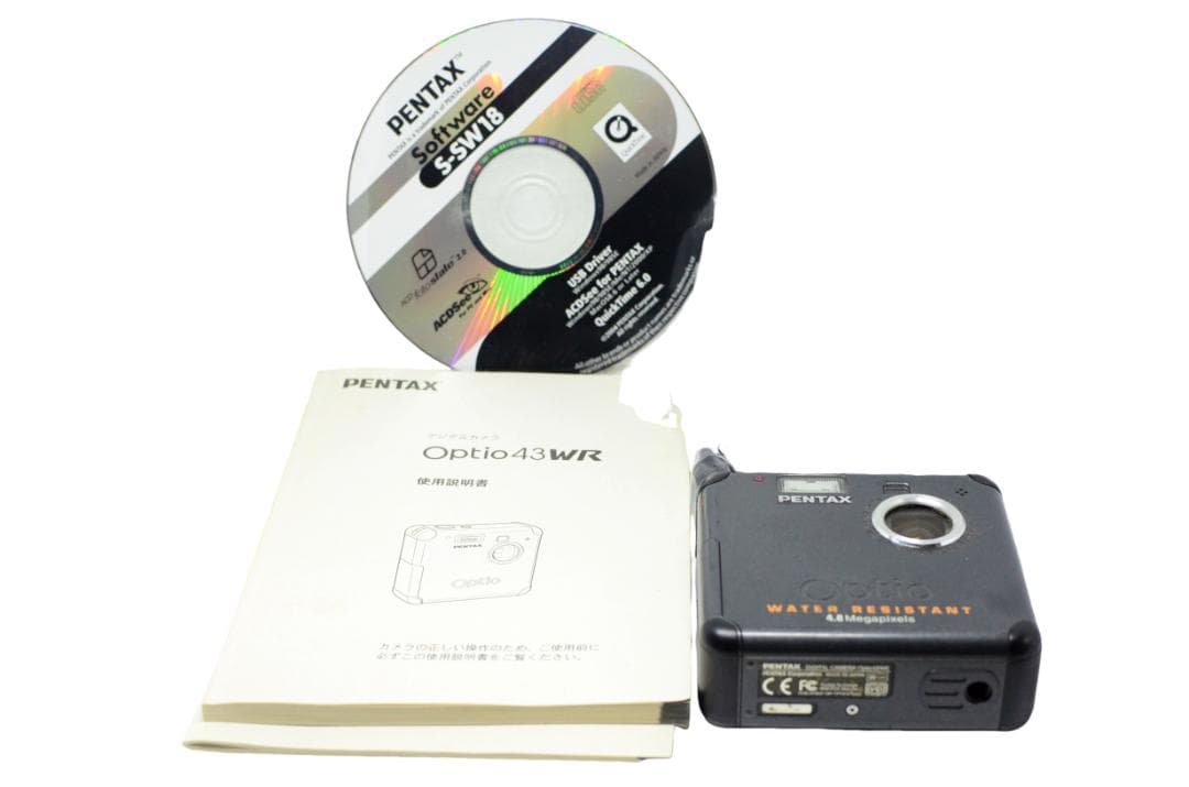 ★希少★PENTAX Optio43WR デジカメ 防水機能付 コンデジ