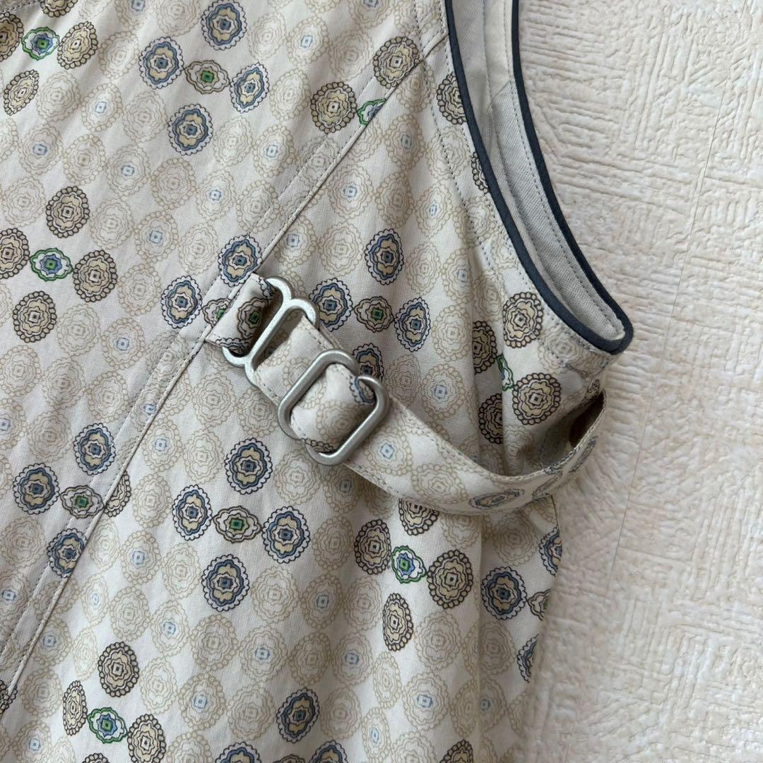 JUN MIKAMI 23SS ノースリーブプリントワンピース ベージュ