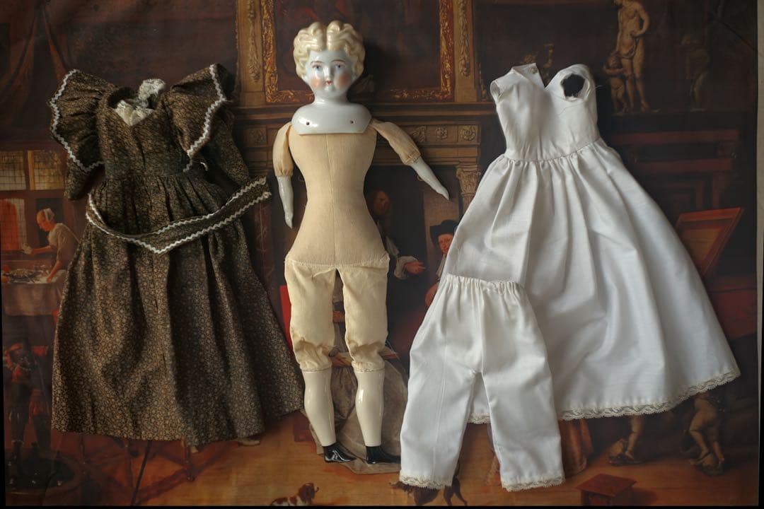 t*7様 アンティーク チャイナヘッドドール ビスクドール ドールハウス ドイツ