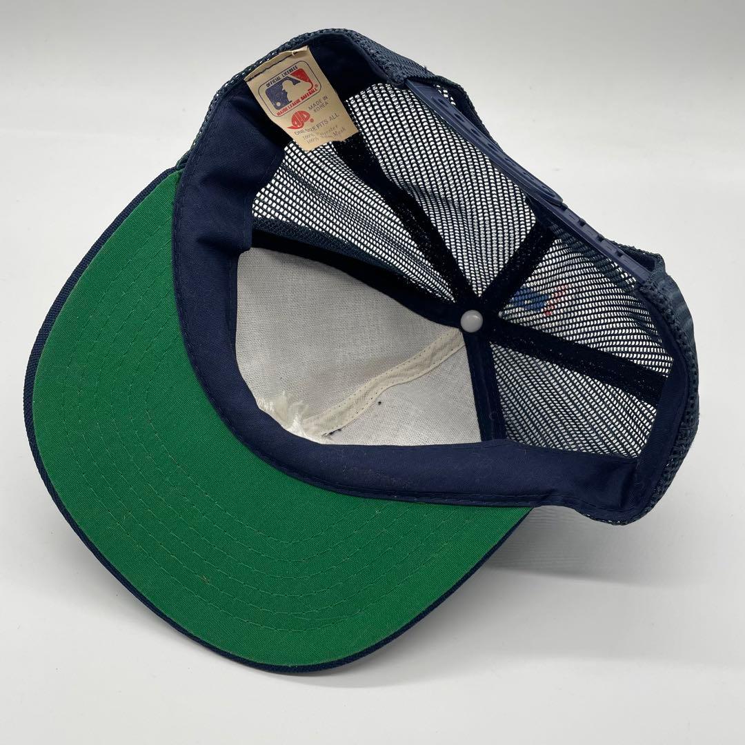 【超希少】80s ヤンキース メッシュキャップ AJD つば裏緑 デッドストック