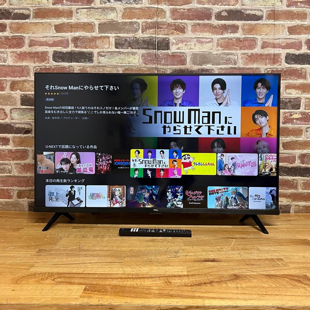 TCL 40V型 液晶テレビ Android TV 40S5200B 動画アプリ
