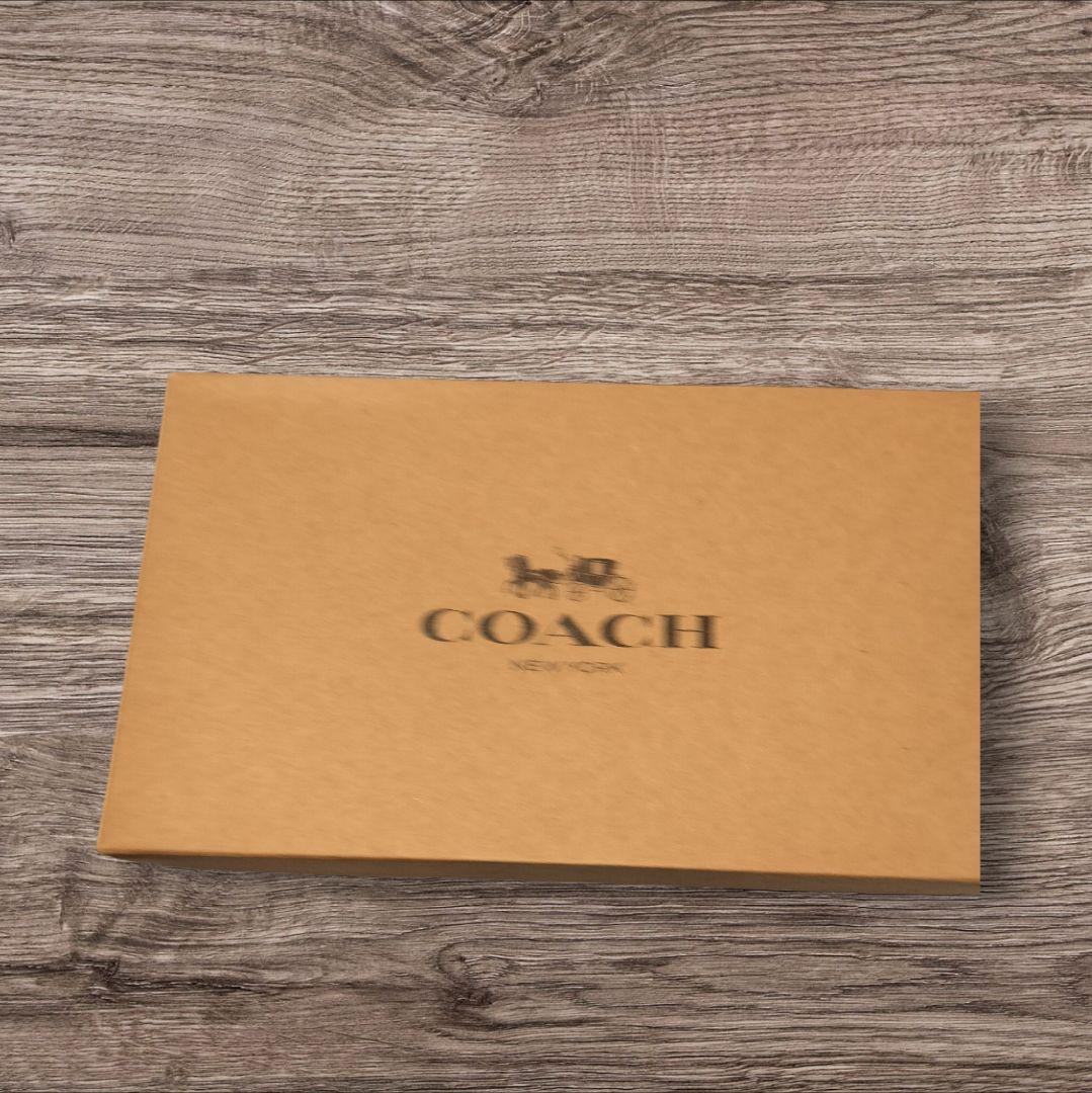 新品未使用 COACH 馬車総柄 L字ファスナー長財布 箱付
