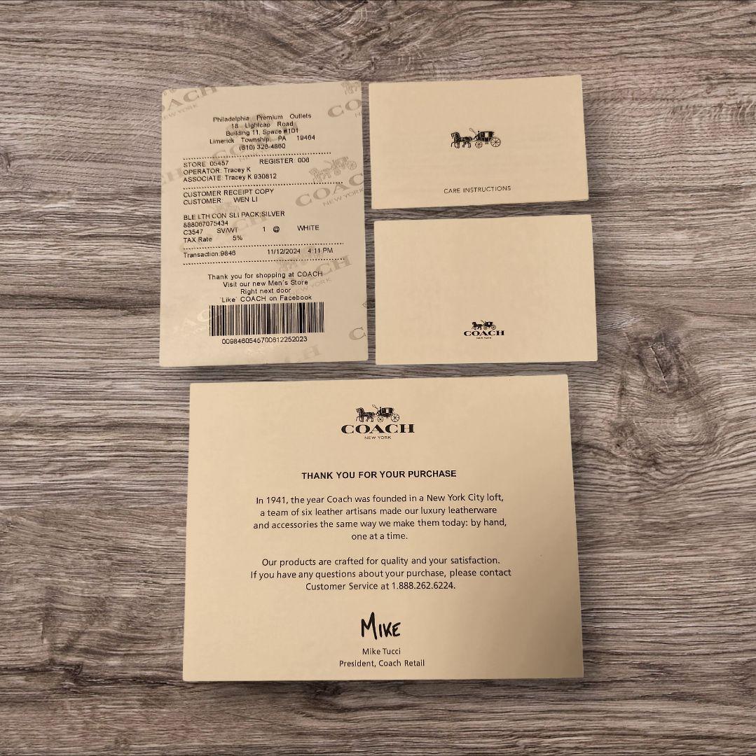 新品未使用 COACH 馬車総柄 L字ファスナー長財布 箱付