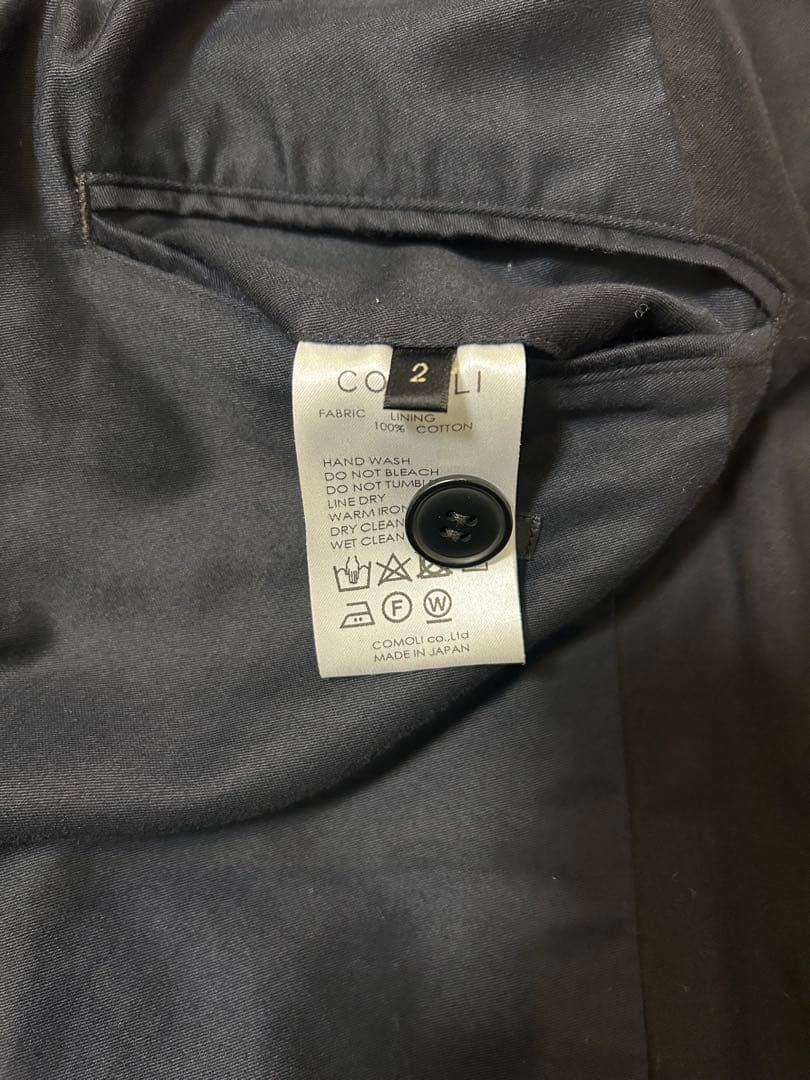 【美品】COMOLI コットンサテンハンティングジャケット サイズ2