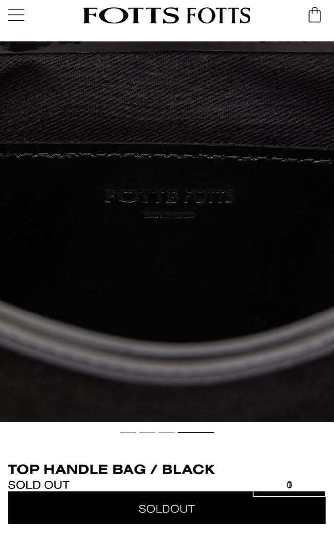 【Risa.mさま専用】FOTTS FOTTS ブラックハンドバッグ