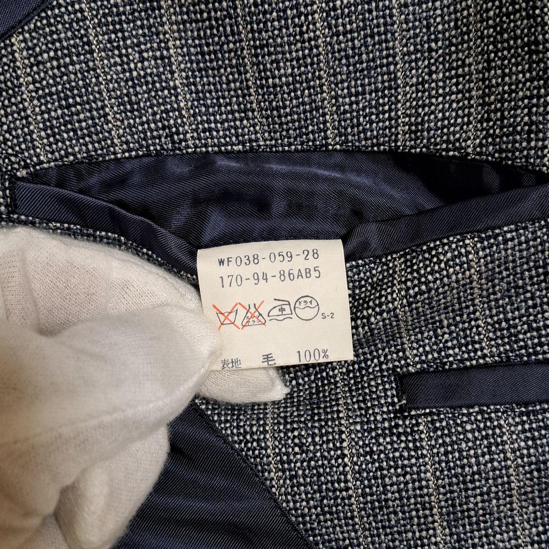 バーバリー セットアップ 3ピース ストライプ グレー ウール 2B 背抜き L