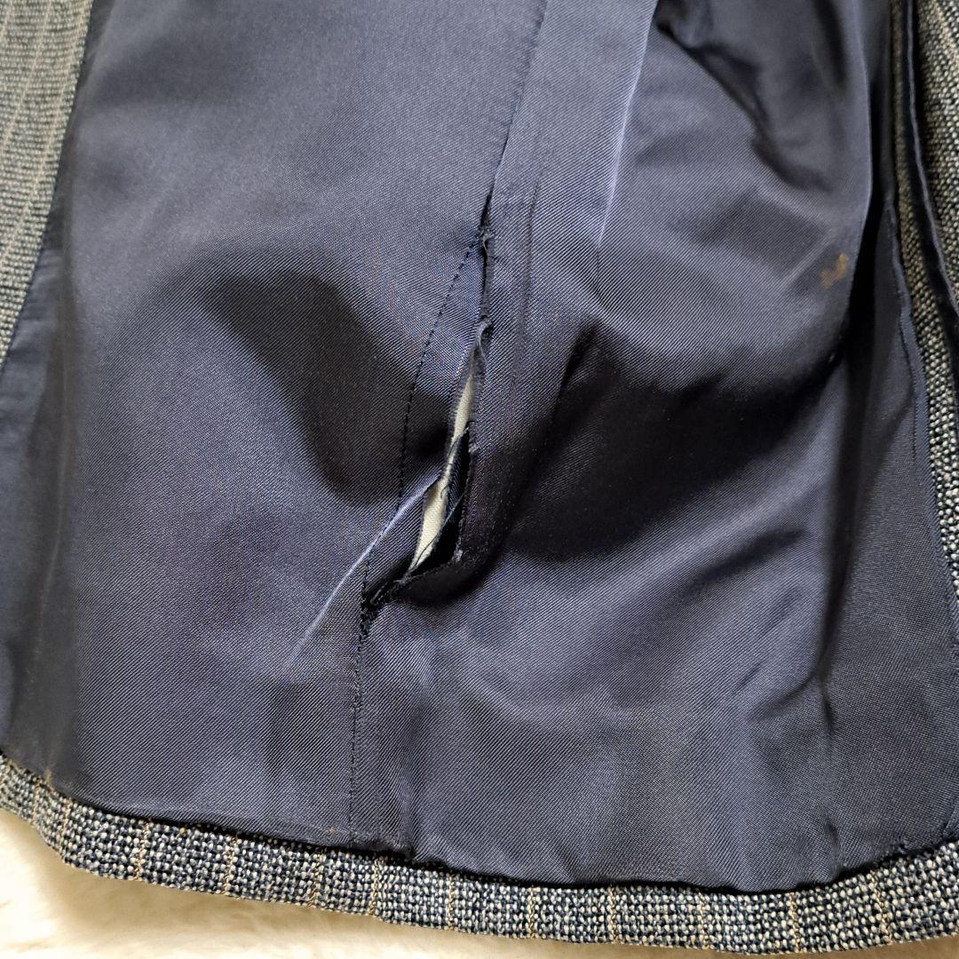 バーバリー セットアップ 3ピース ストライプ グレー ウール 2B 背抜き L