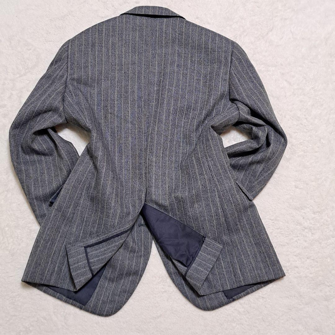 バーバリー セットアップ 3ピース ストライプ グレー ウール 2B 背抜き L