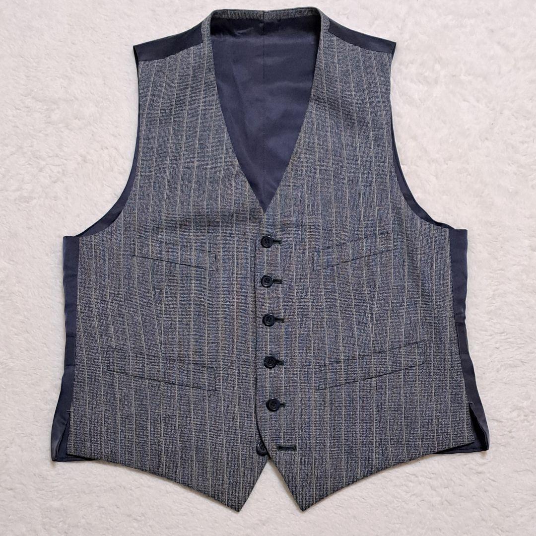 バーバリー セットアップ 3ピース ストライプ グレー ウール 2B 背抜き L