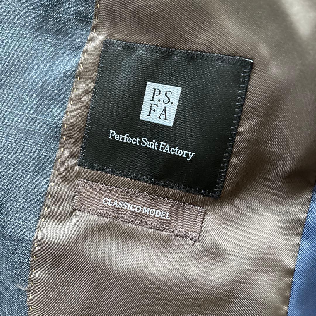 未使用級★現行★P.S.FA スーツ スリーピース ネイビー グレー Y5位