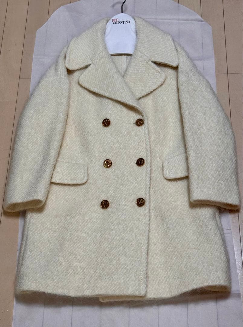 RED VALENTINO 極美品　ホワイト　ブークレコート