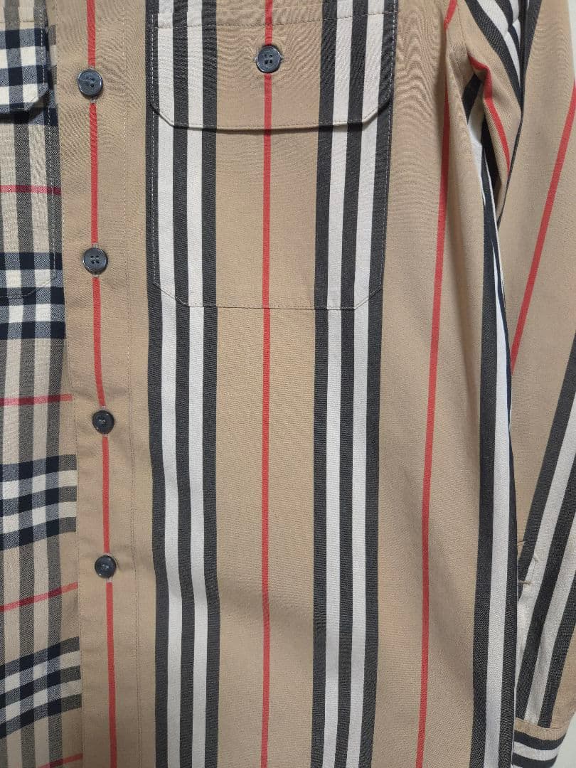 BURBERRY ノバチェック柄ストライプ長袖シャツ 10Y 140㎝