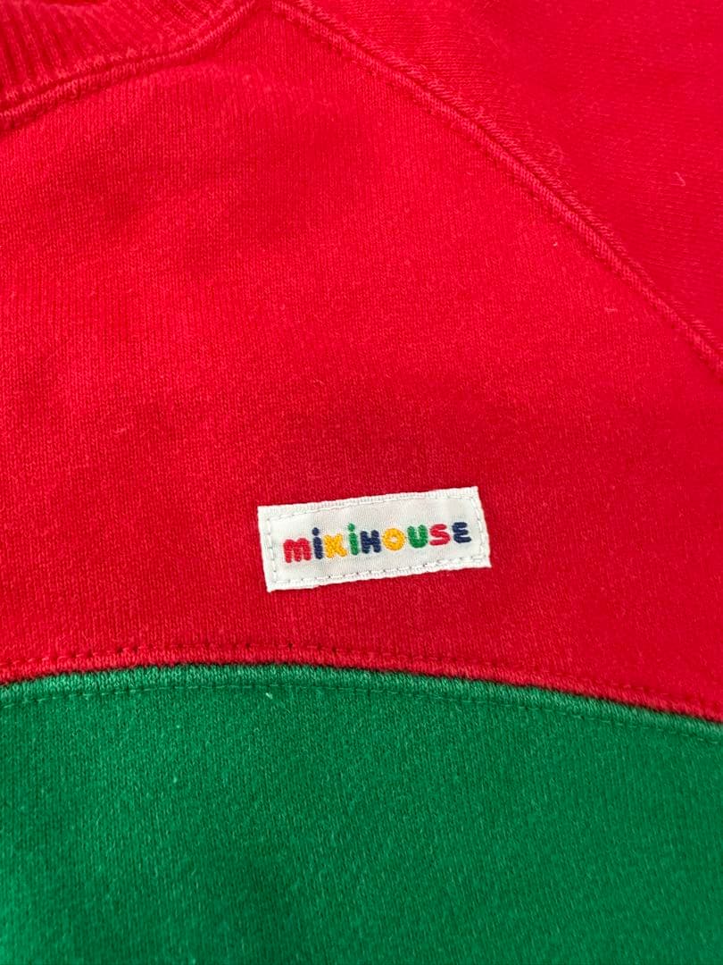 ミキハウス 昭和レトロ 復刻 バックロゴ トレーナー 110 美品