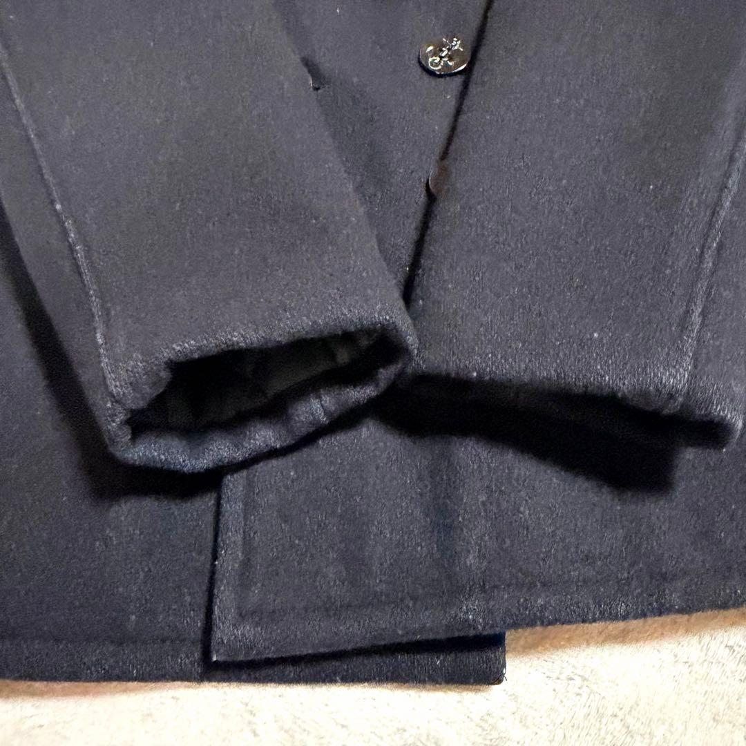 美品★40サイズ★USA製★schott ショット ピーコート黒メンズジャケット