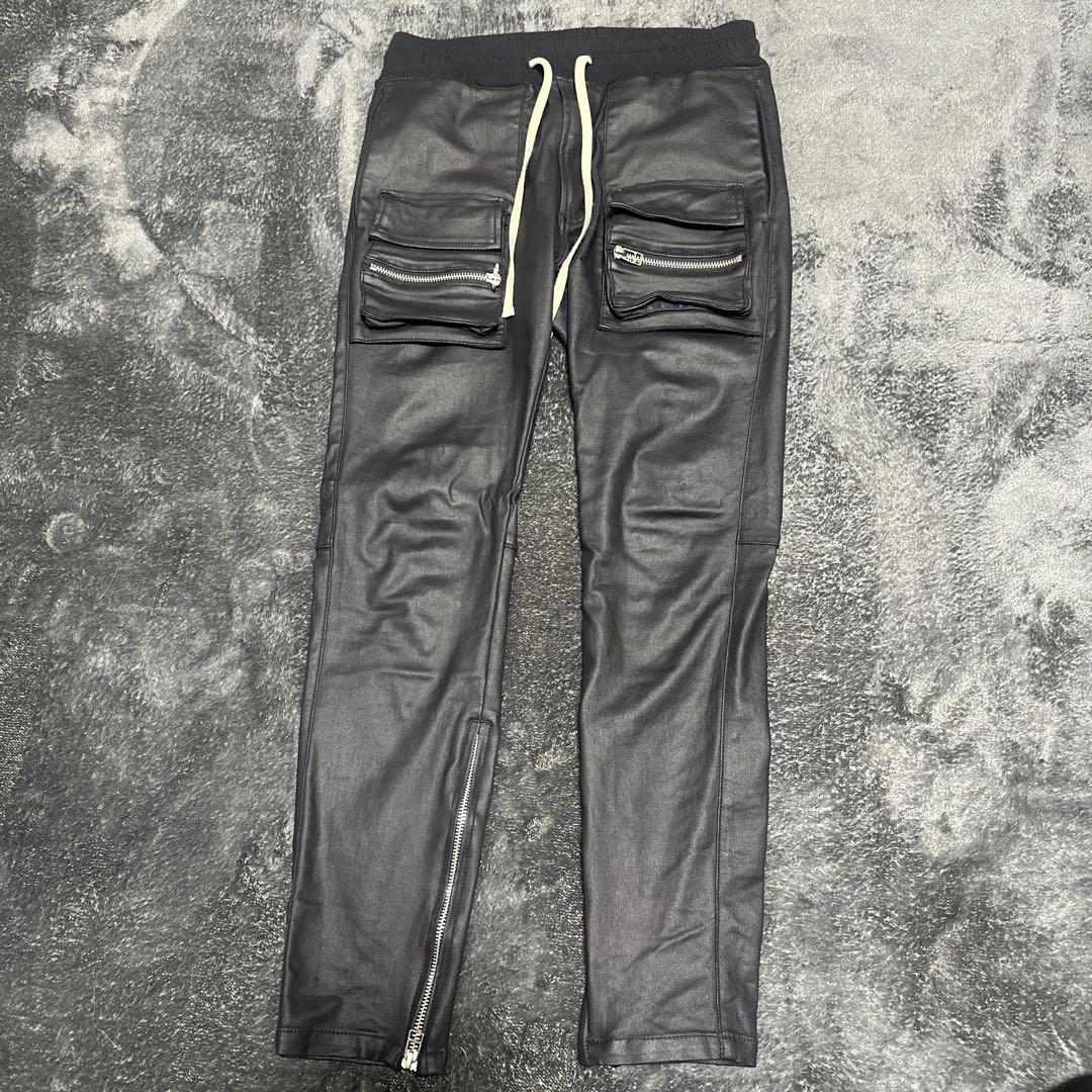 ダンケシェーン レザー カーゴパンツ