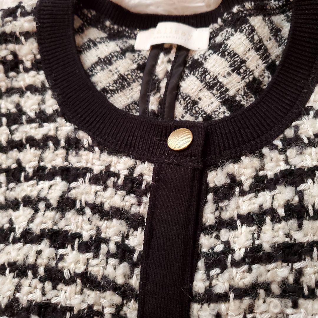 BALLSEY ニットコンビツイード フレンチスリーブジレ