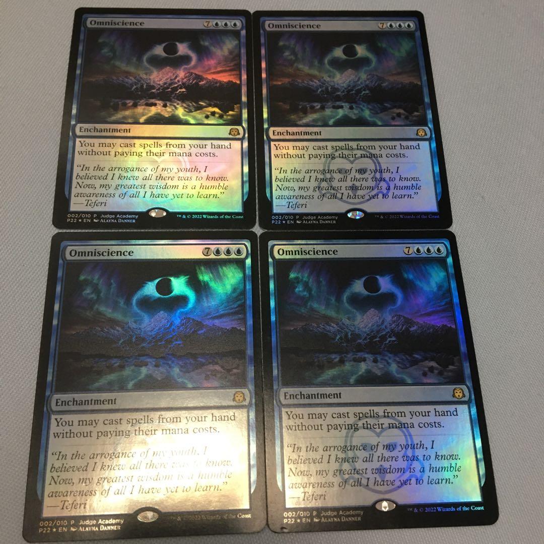 全知　ジャッジ　褒賞　foil　4枚セット　英語 プロモ オシャレ