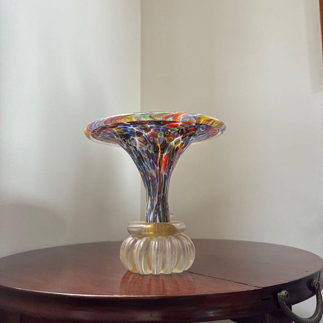 ミルフィオリ ムラーノ島の伝統ガラス　そのままお飾り、花瓶にも