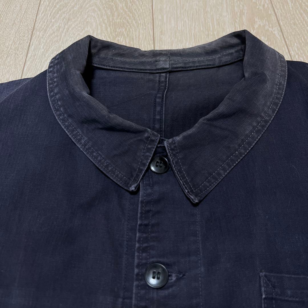 50s 60s 黒 ヘリンボーン ワークジャケット ヴィンテージ カバーオール