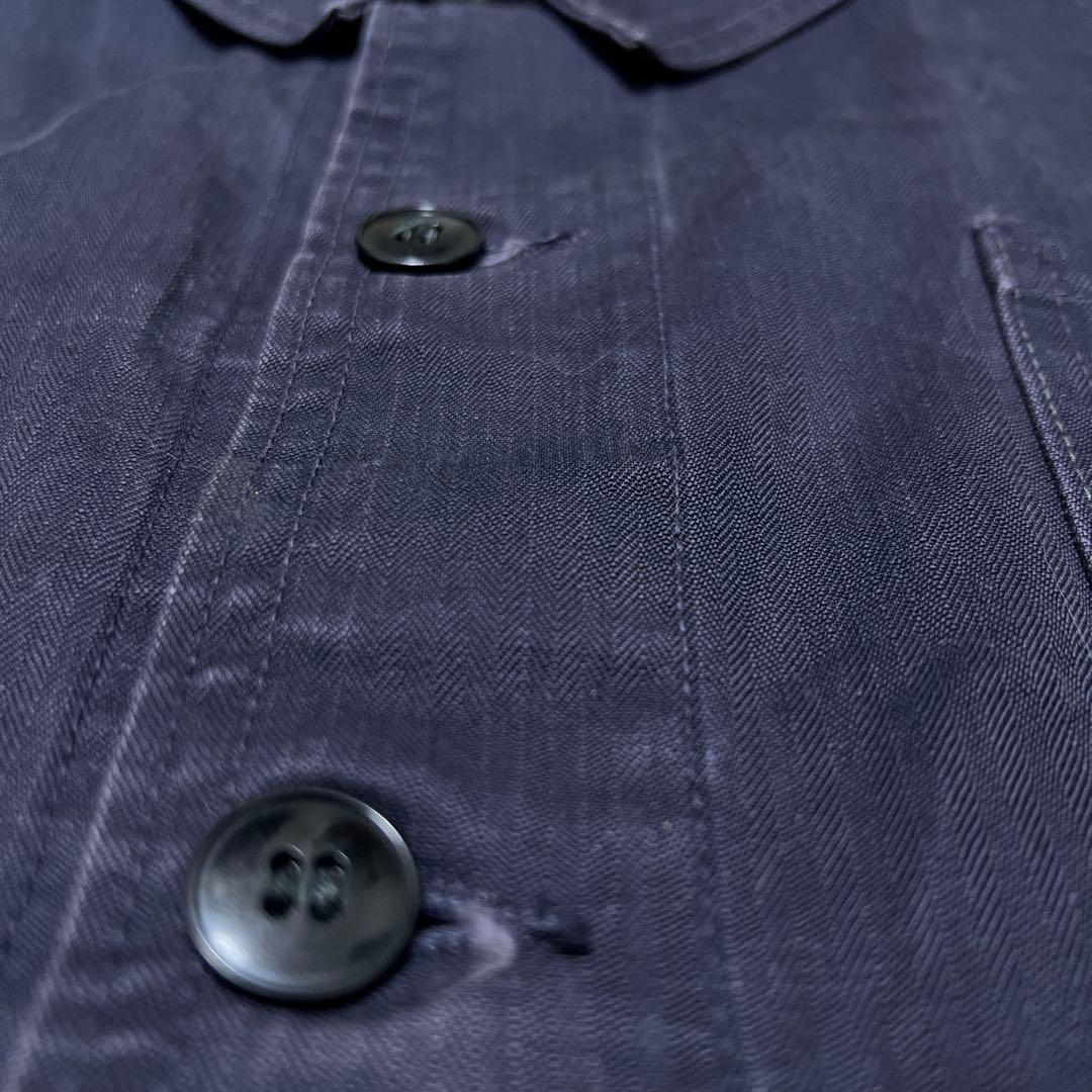 50s 60s 黒 ヘリンボーン ワークジャケット ヴィンテージ カバーオール