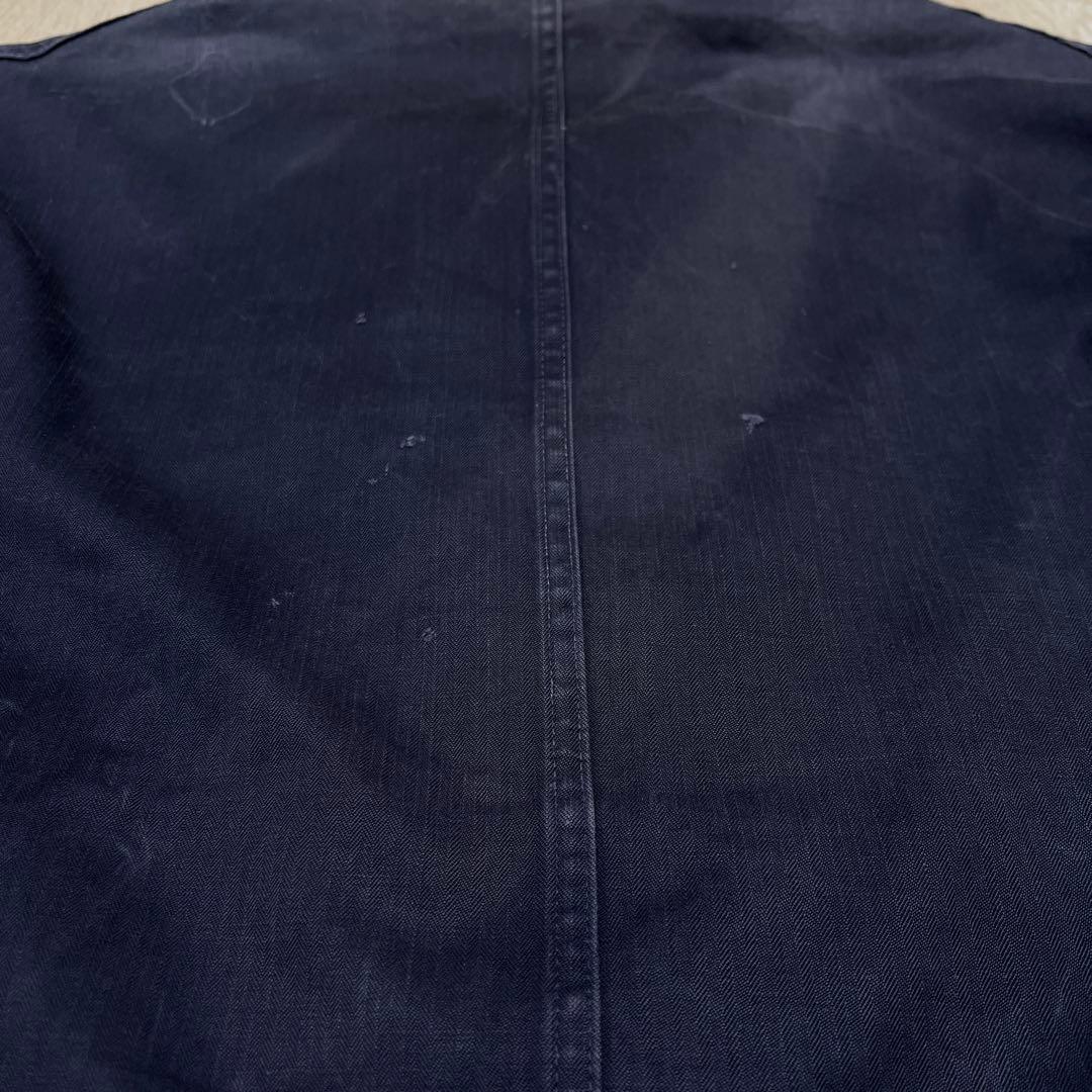 50s 60s 黒 ヘリンボーン ワークジャケット ヴィンテージ カバーオール