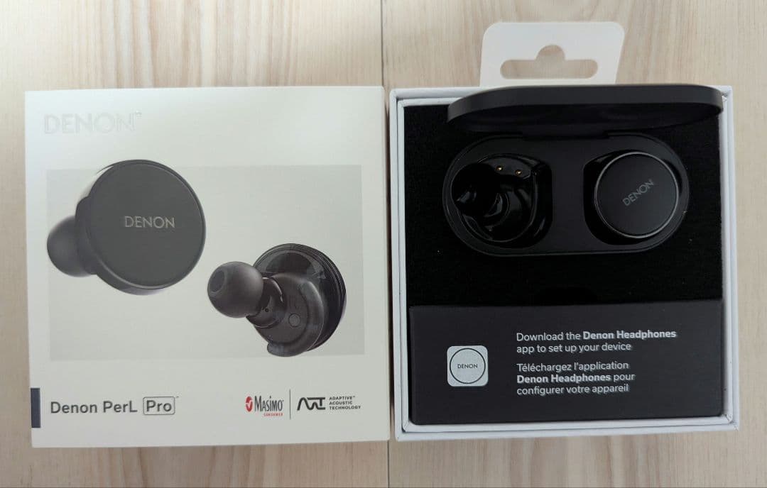 DENON Denon PerL Pro ワイヤレスイヤホン　ケース＋右耳