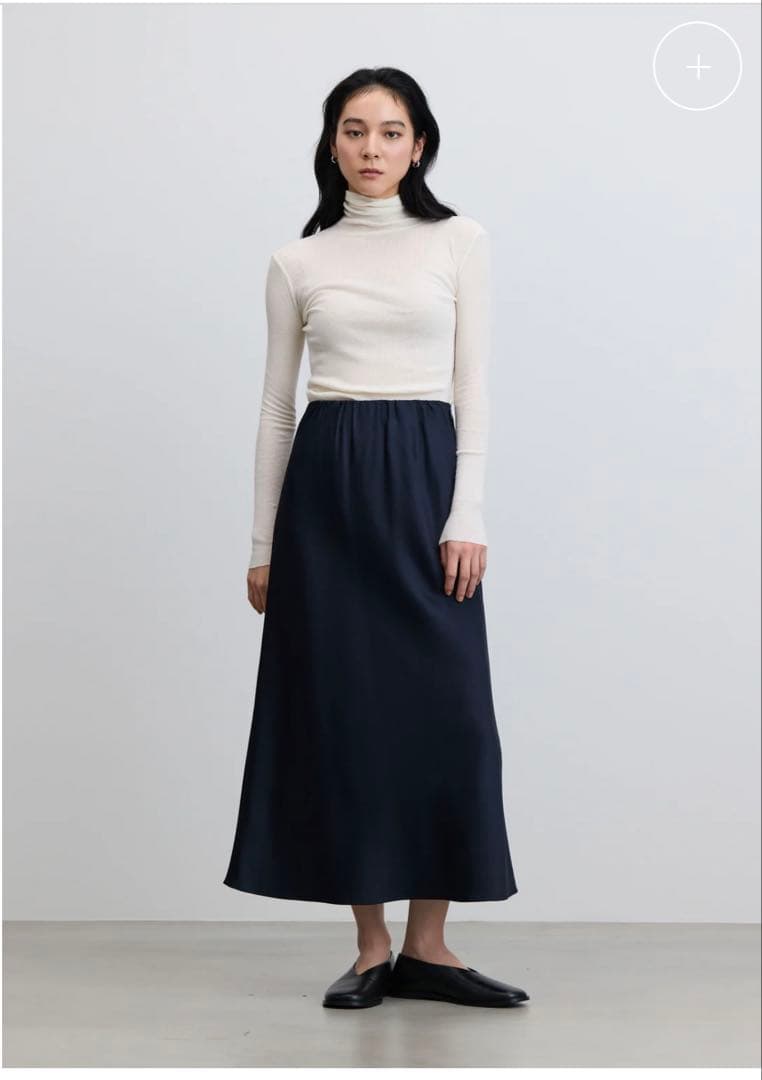 soeju ソージュ カシミヤ混タートルネックカットソー　Lサイズ　ホワイト