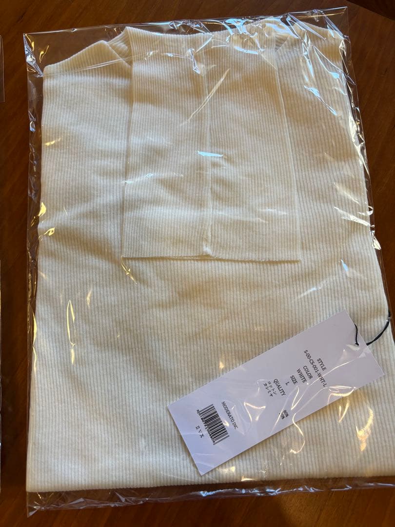 soeju ソージュ カシミヤ混タートルネックカットソー　Lサイズ　ホワイト